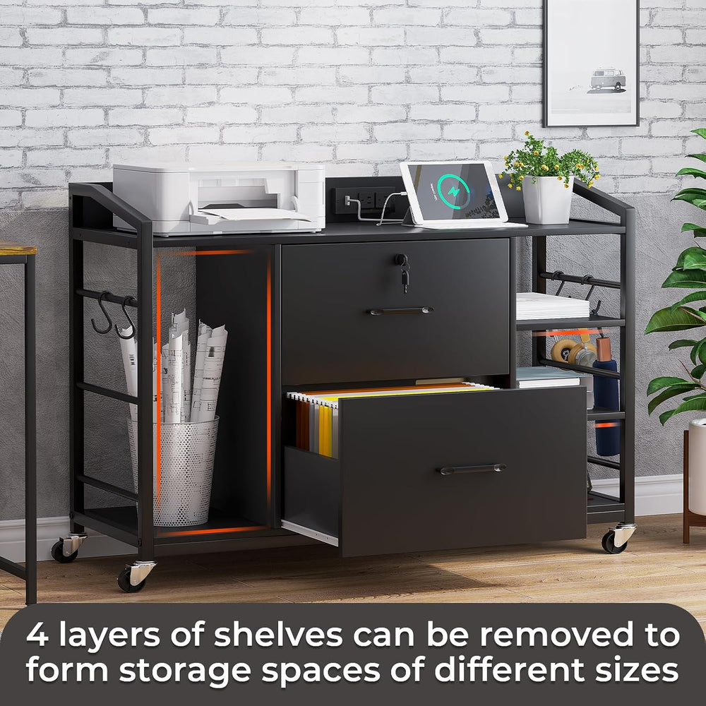 SEDETA 44" File Cabinet with Lock, Filing Cabinet fits Legal/Letter Size...