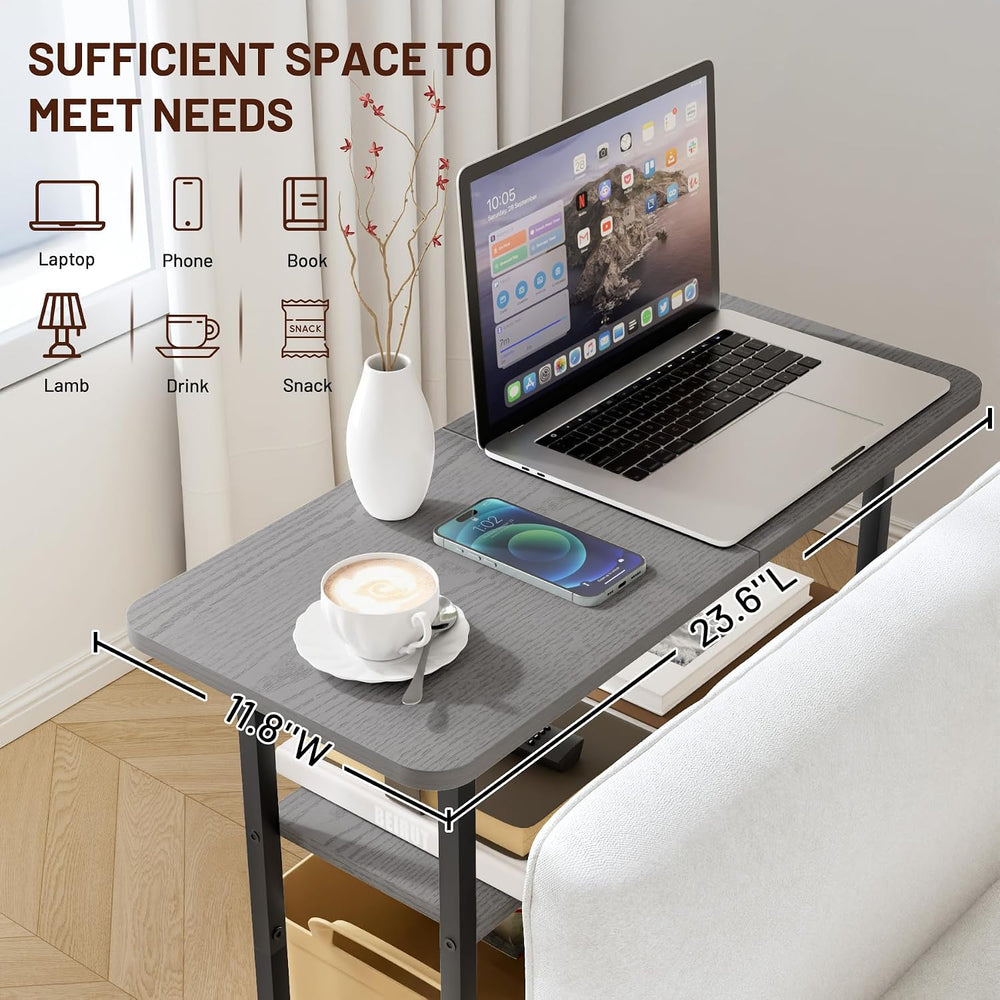 SLEEPING LAMB Side Table for Living Room, 3-Tier End Table for Small Space wi...