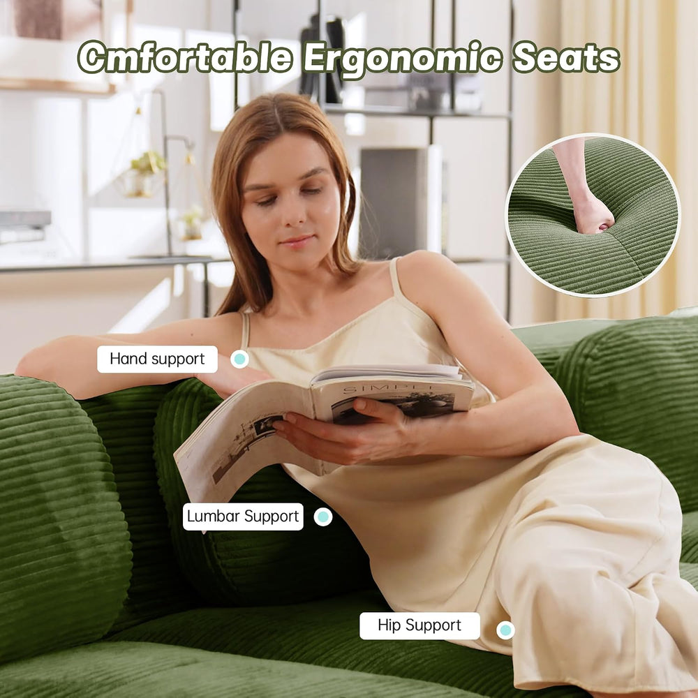 Modular Sectional Sofa Couch, U Shaped Sectional Couches for Living Room, Ove...