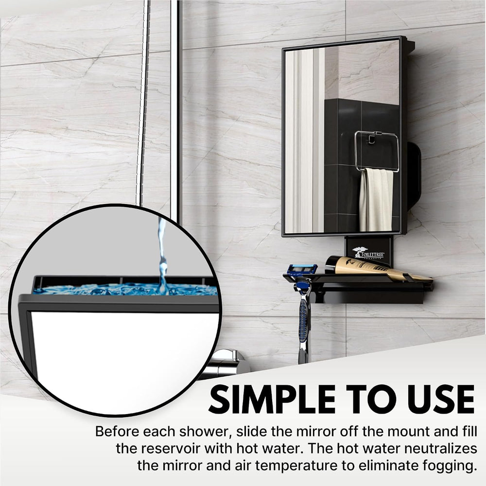 ToiletTree Products Fogless Shower Mirror - Anti-Fog Mirror - Adjustable Shav...