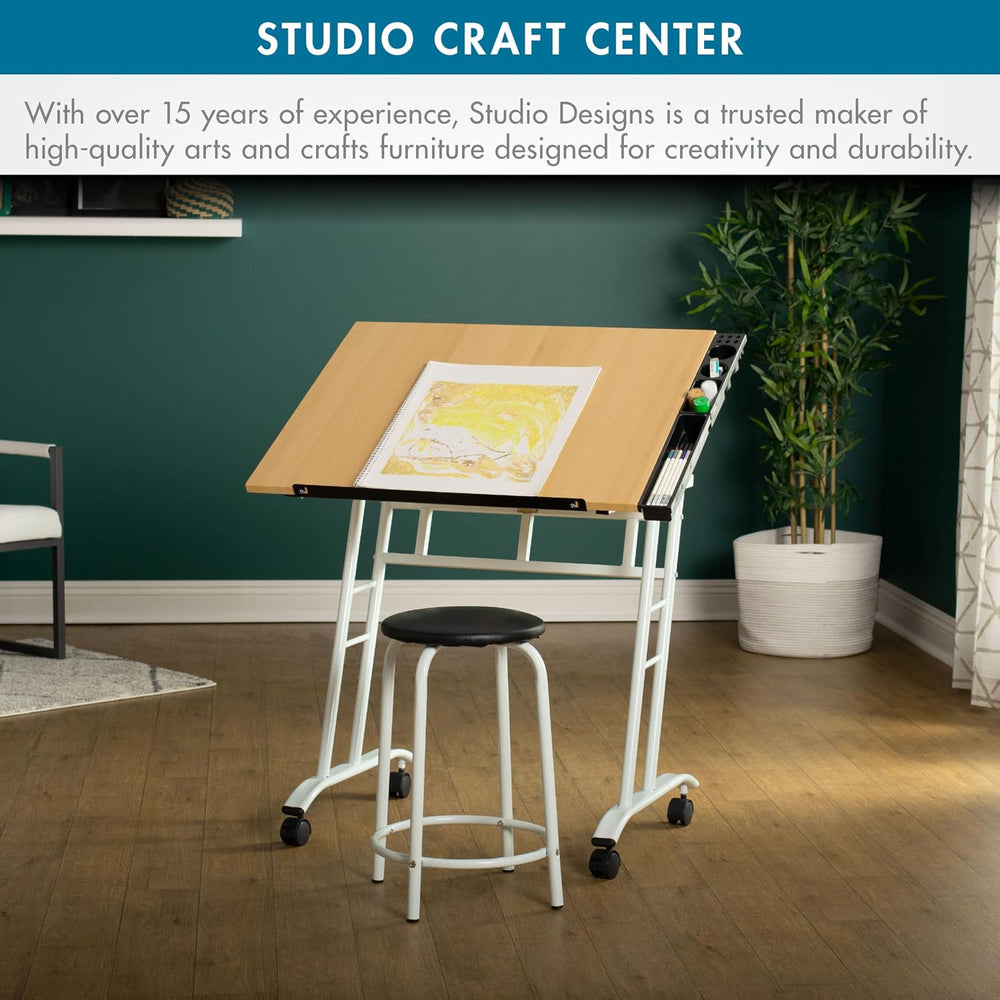 Studio Designs 13240 Craft Center, White/Maple,34" W x 23.5" D x 37...