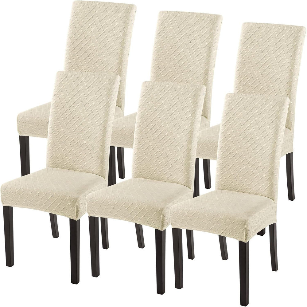 Dining Room Chair Covers Set of 6, Stretch Jacquard Parsons Chair Slipcovers ...