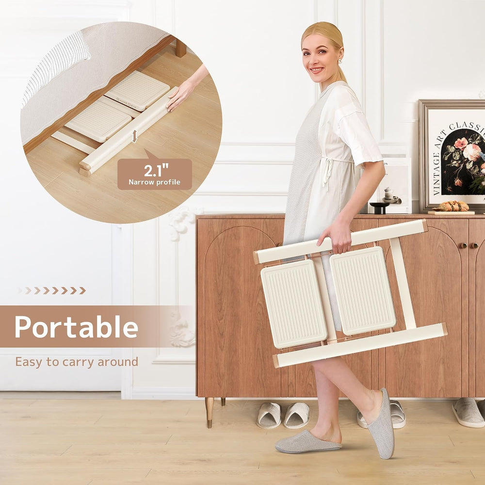 2 Step Ladder, Foldable Step Stool with Wide Anti-Slip Pedal