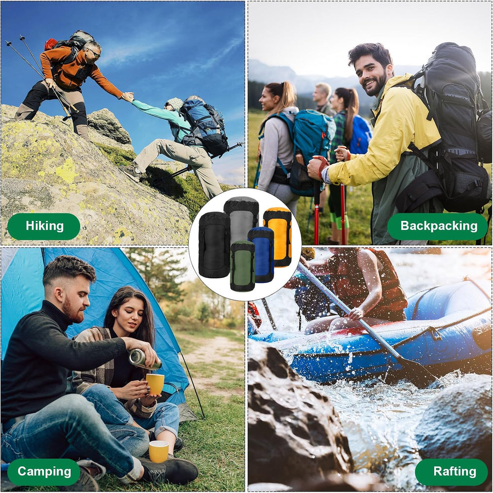 5 Pcs Compression Stuff Sacks for Backpacking