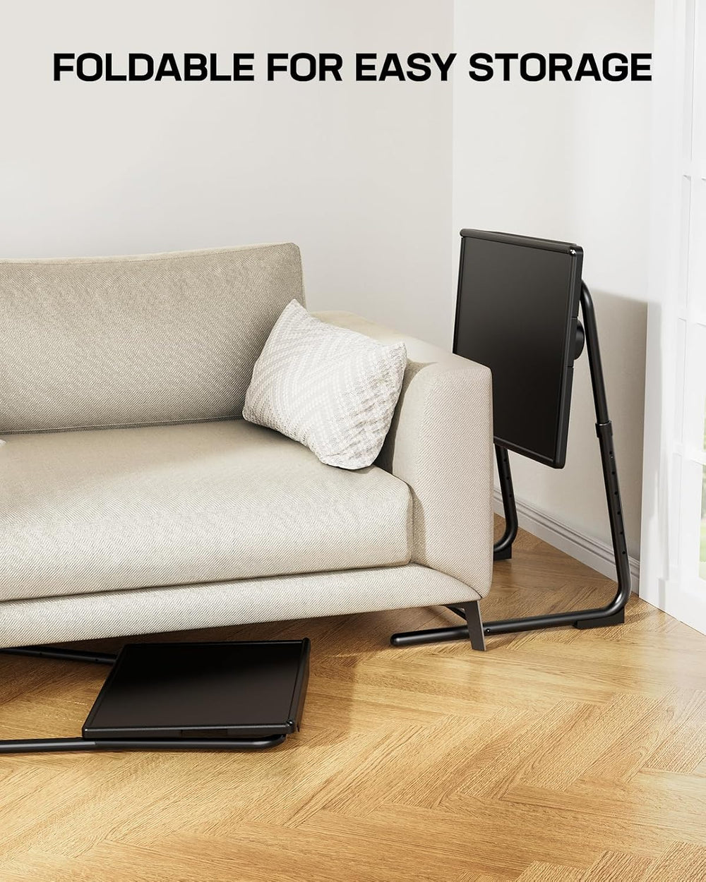 LORYERGO TV Tray - TV Table for Eating, Folding Table Trays with 6 Height &am...
