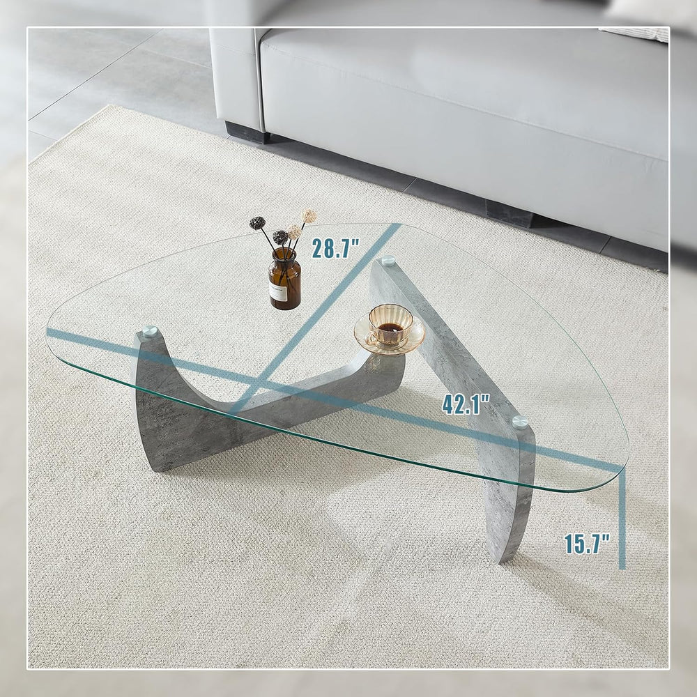 Btrpily Wooden Coffee Table - Modern Marble Coffee Table, Contemporary, Styli...