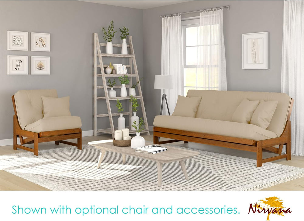 Nirvana Futons Arden Futon Set - Queen Size, Frame, 8" Mattress, Twill K...