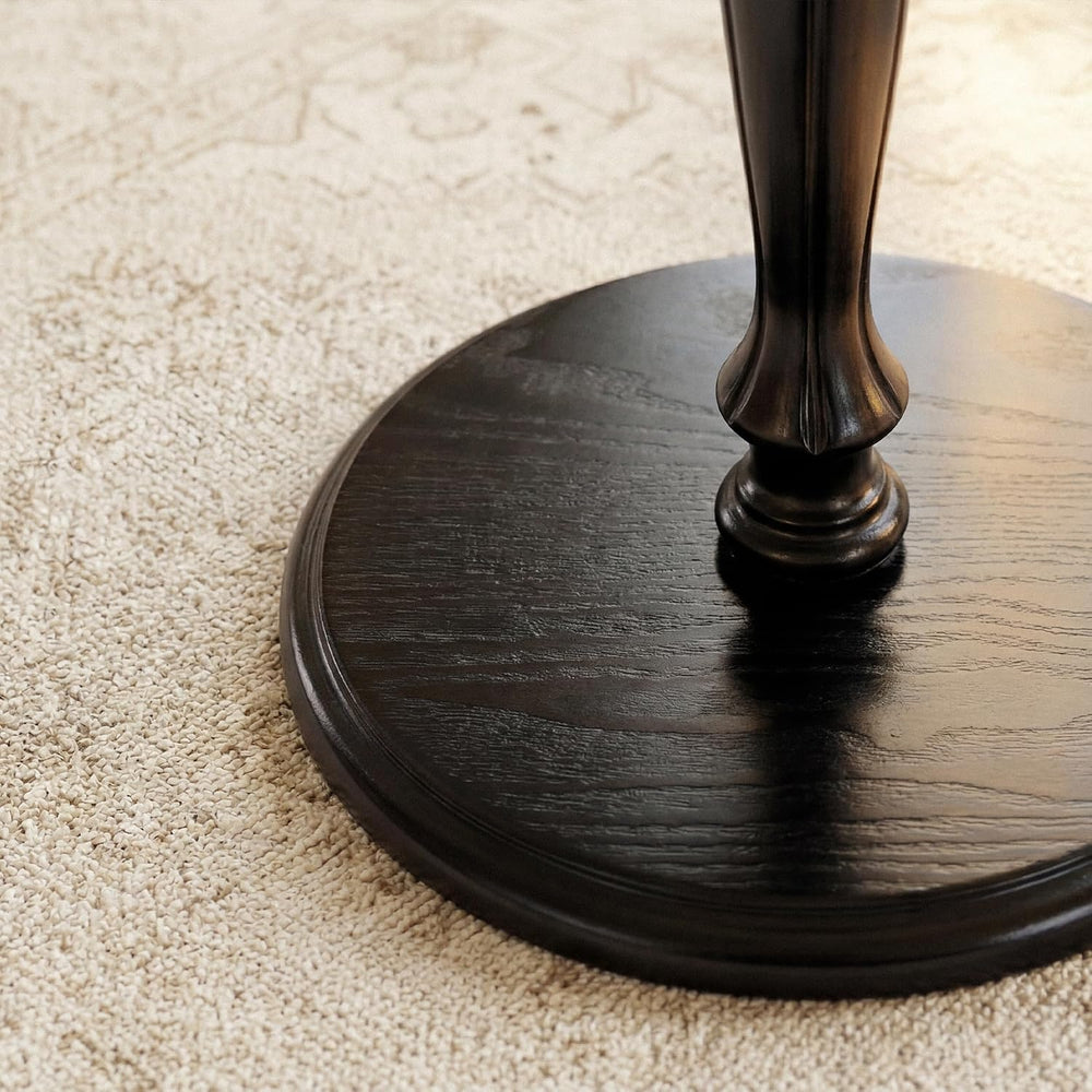 STO'SENSE Black Round Side Table,Drink Table for Small Spaces,Mid-Century...