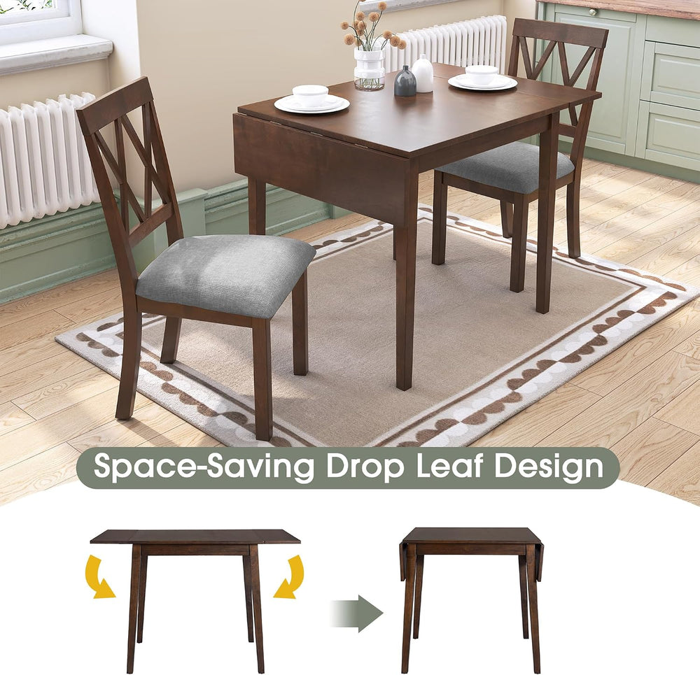 Merax Wooden 29"- 45" Extendable Rectangular Dining Table with Drop...