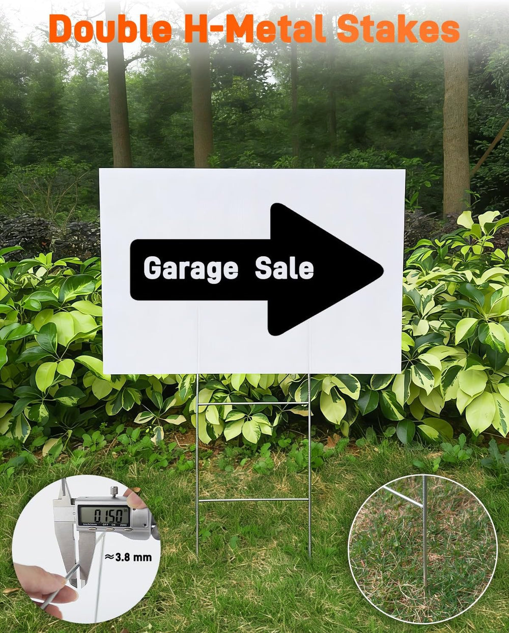 20 Pack Blank Yard Signs with Stakes, 18x12" 5mm Corrugated Plastic Board