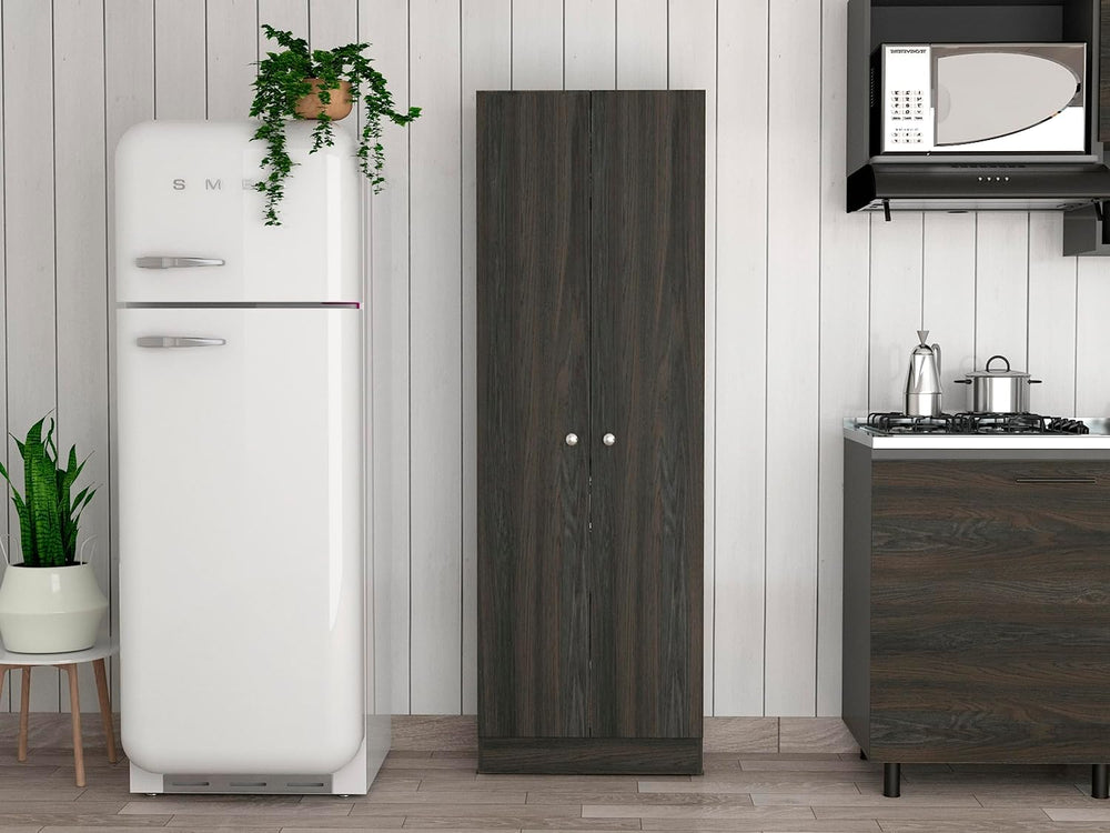 71" H Kitchen Storage Pantry Cabinet,2-Door Wooden Cupboard Credenza Buf...