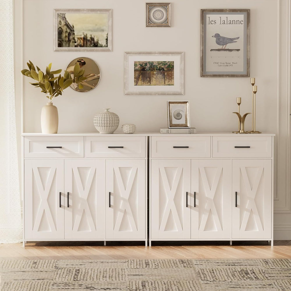 Coffee Bar Storage Cabinet with Drawers, Kitchen Buffet Cabinet