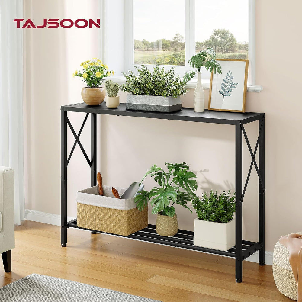 Tajsoon Console Table 41.8", 2 Tier Narrow Entryway Table with Shelves |...