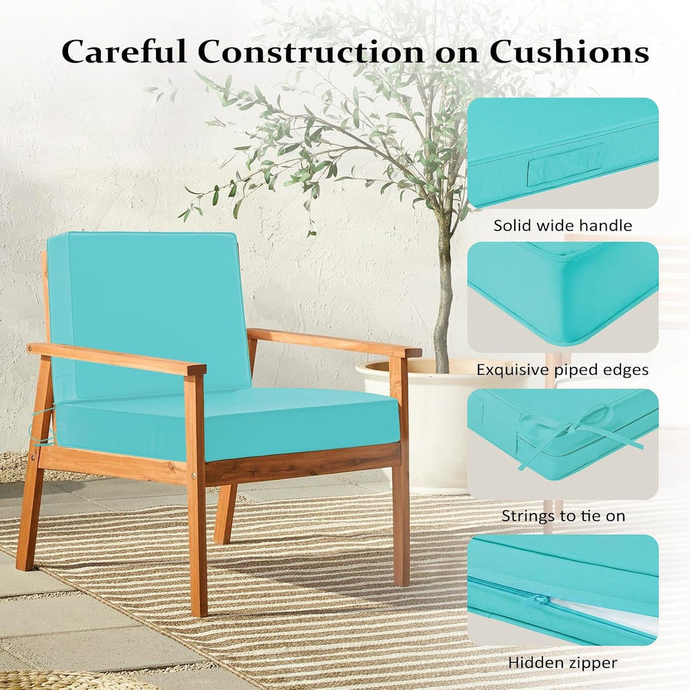 Cozyide 22x22 Outdoor Cushions for Patio Furniture, Waterproof Outdoor Chair ...