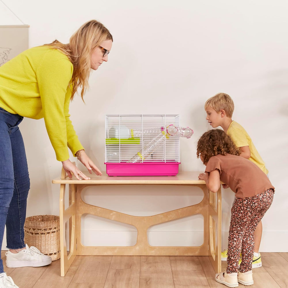 ECR4Kids Wooden StudyStation Student Writing Desk, Montessori Furniture, Natural
