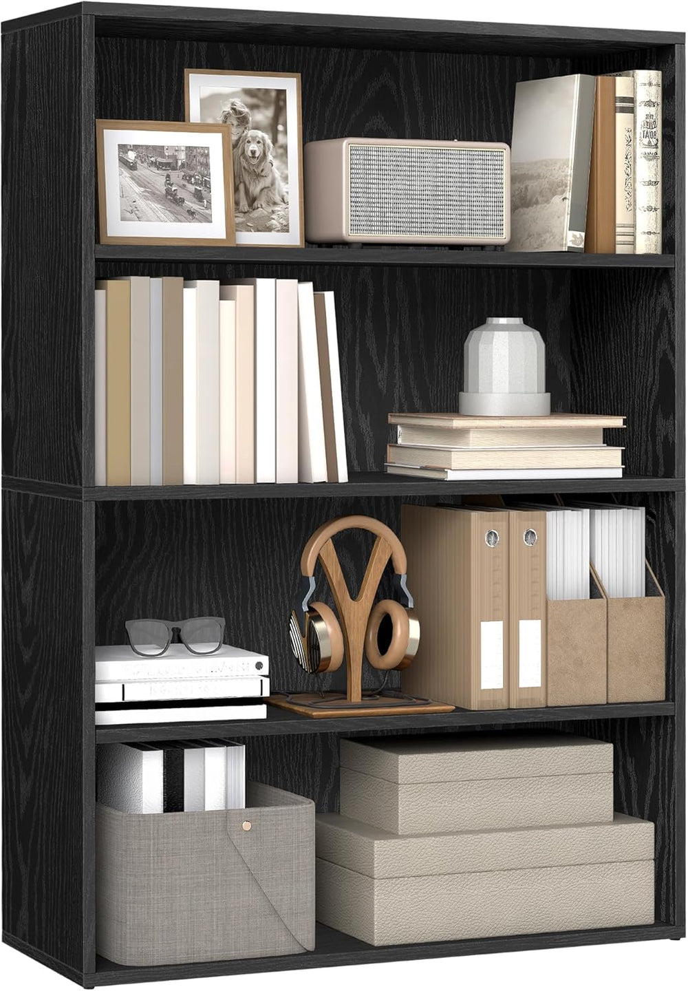 VASAGLE 4-Tier Bookshelf, Storage Organizer, 31.5 x 9.4 x 42.5 Inches
