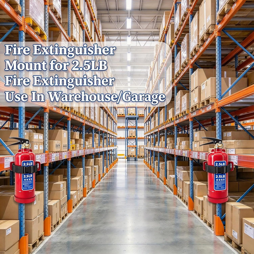 2pcs 2.5lb Fire Extinguisher Mount with Quick Release Strap