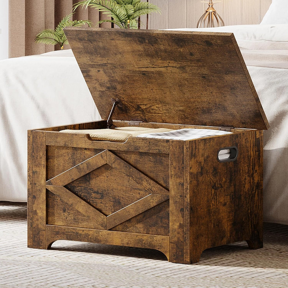 GAOMON Storage Chest, Wooden Storage Bench, Modern Style Lift-Top Shoes Bench...