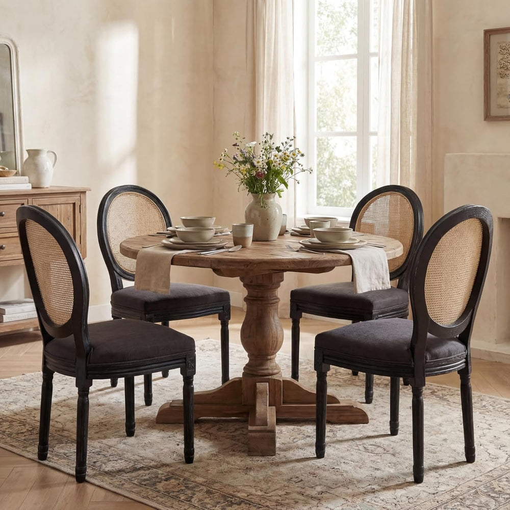 Farmhouse Dining Chairs Set of 4, French Country Dining Room Chairs