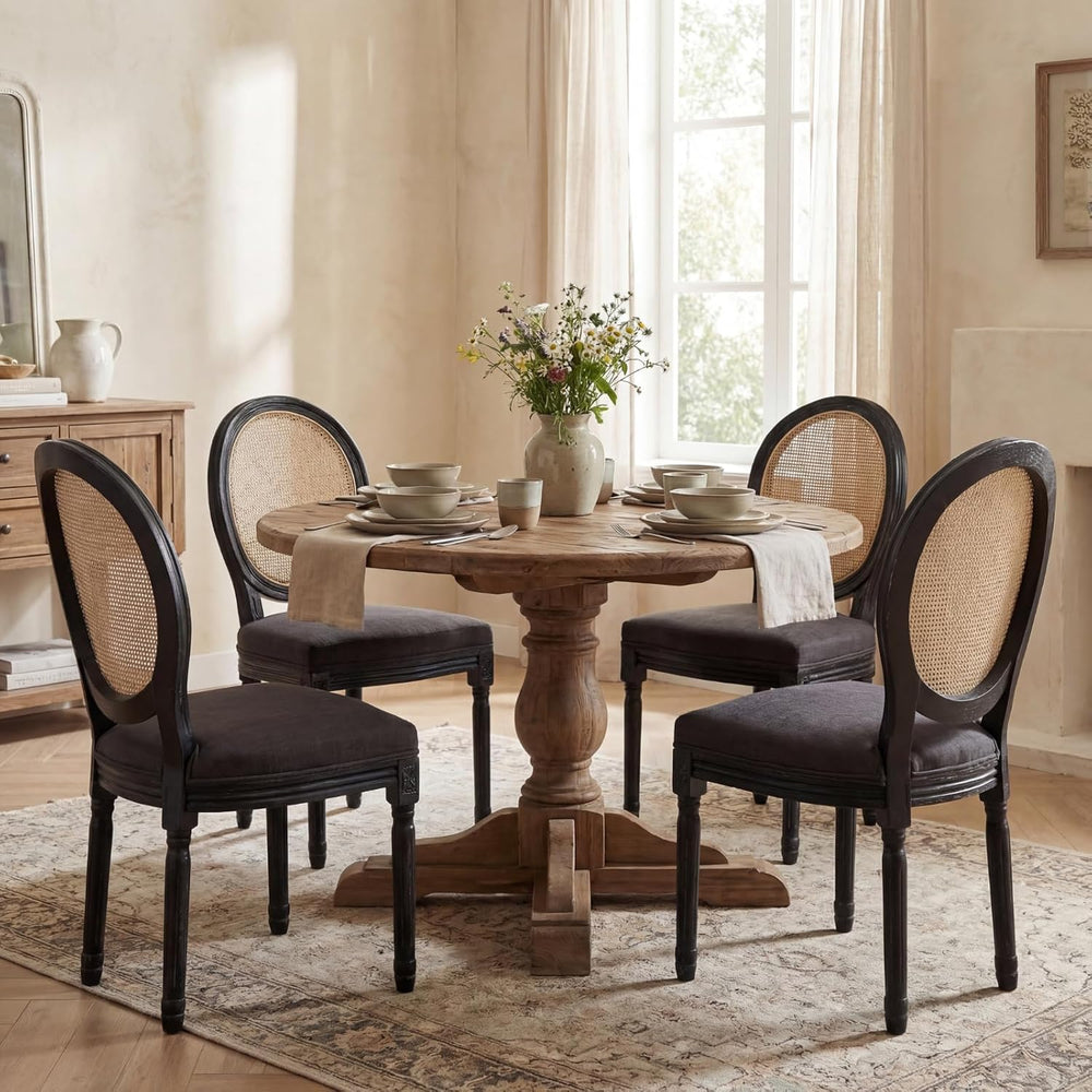 Farmhouse Dining Chairs Set of 6, French Country Dining Room Chairs