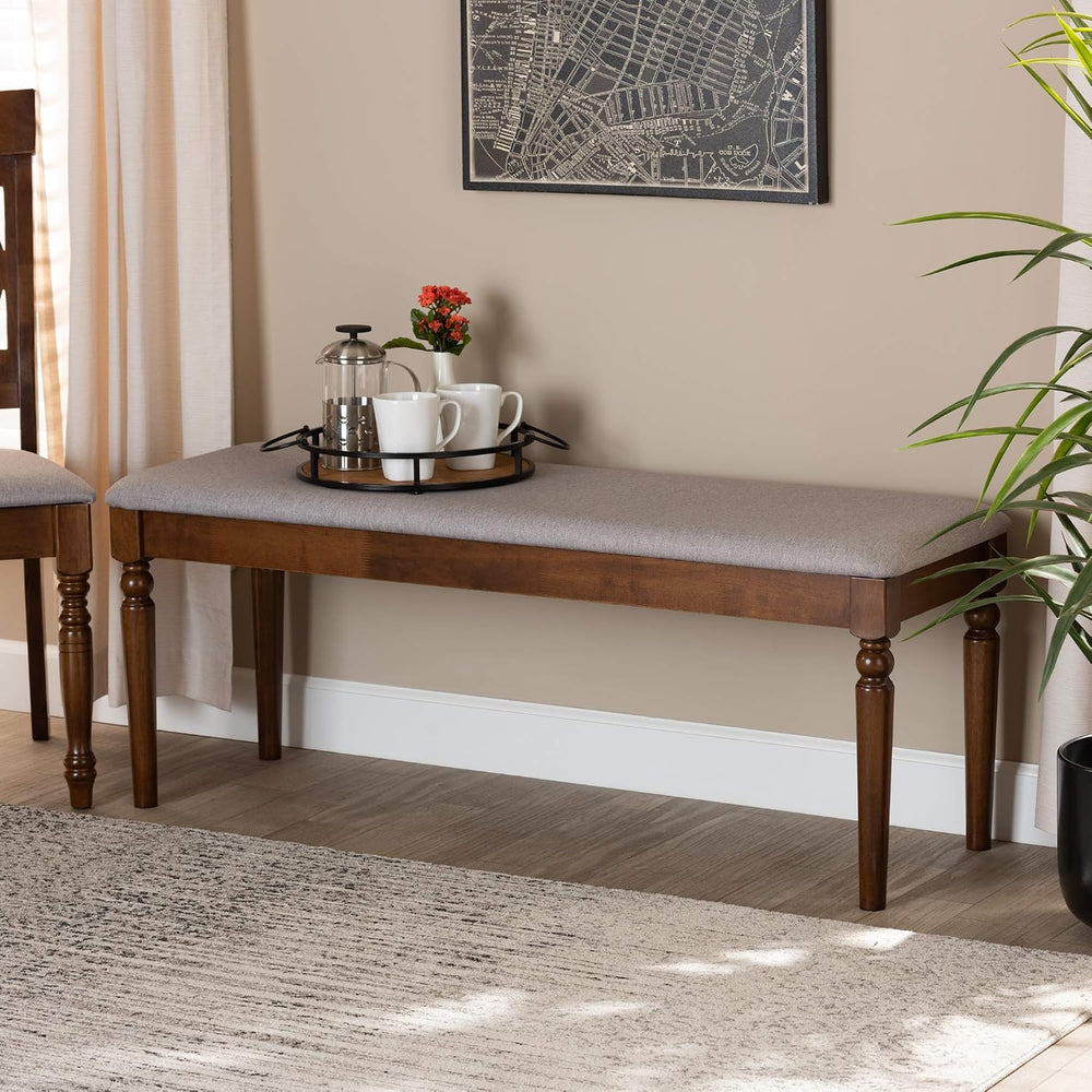 Baxton Studio Giovanni Modern and Contemporary Grey Fabric Upholstered and Wa...