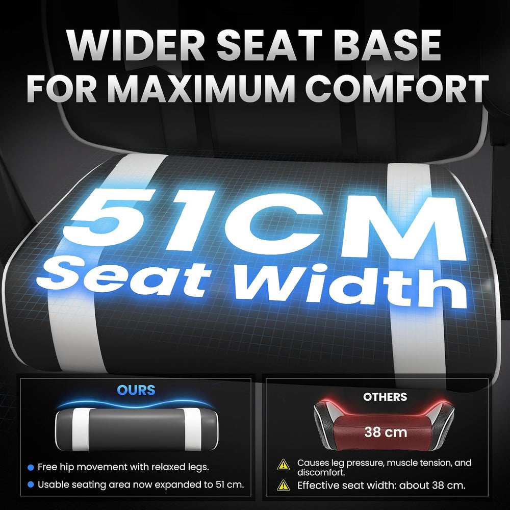 Gaming Chair for Adults Gamer Game Ergonomic PC Chair, 7-Point Support | Pock...