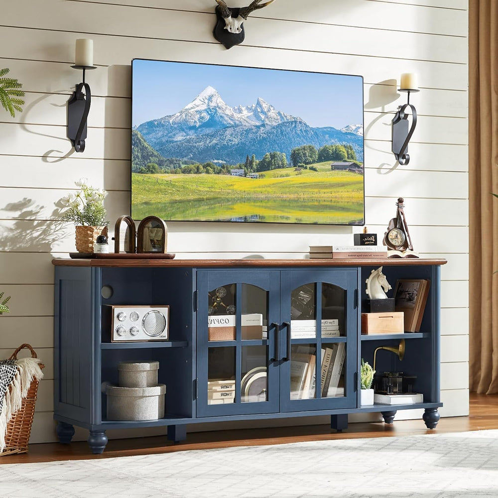 RWYHG Farmhouse TV Stand for 60 in TV, Entertainment Center for Living Room |...