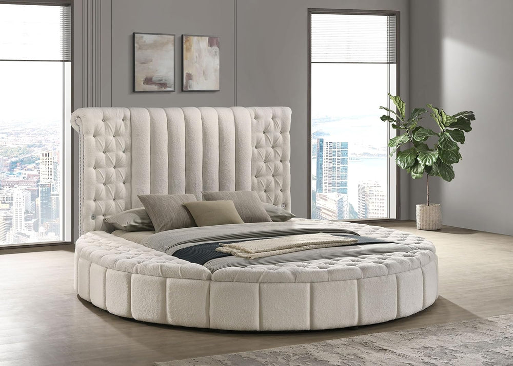 Coaster Home Furnishings Sonya Modern Classics Boucle Upholstered Queen Size ...