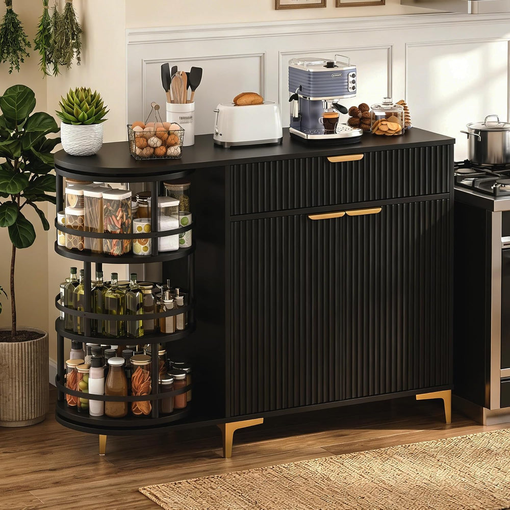 Buffet Cabinet with Storage,Sideborad Buffet Cabinet with Drawer & 2Doors...