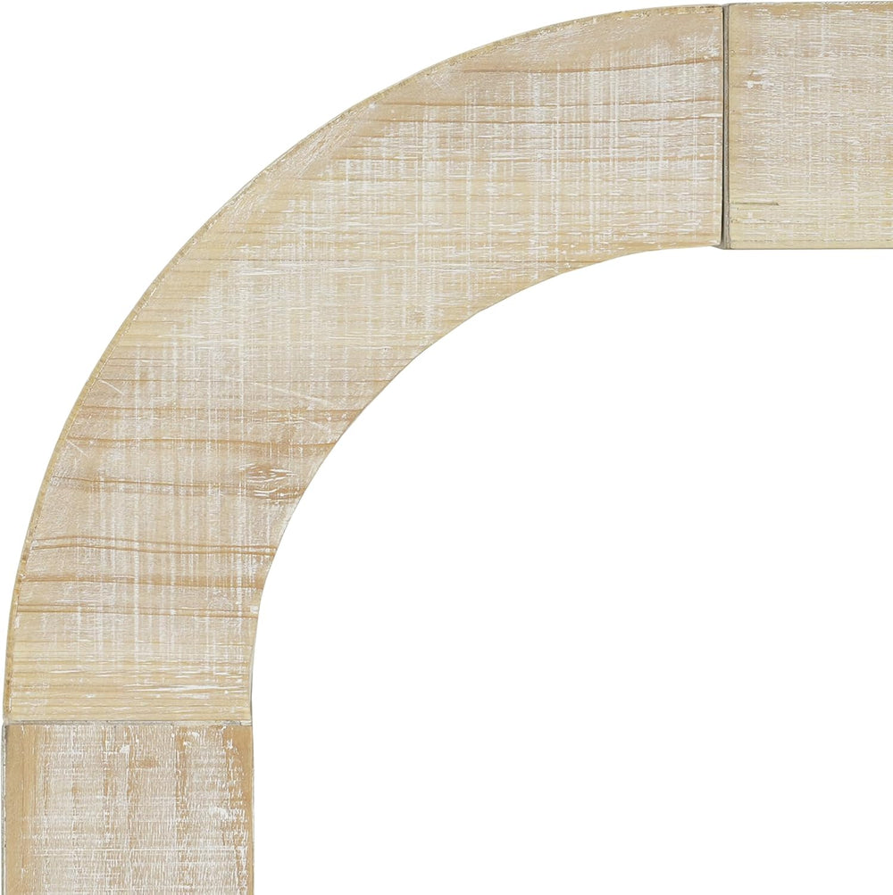 52" Wood Console Table with Curved Edge, Natural Texture, Perfect for En...