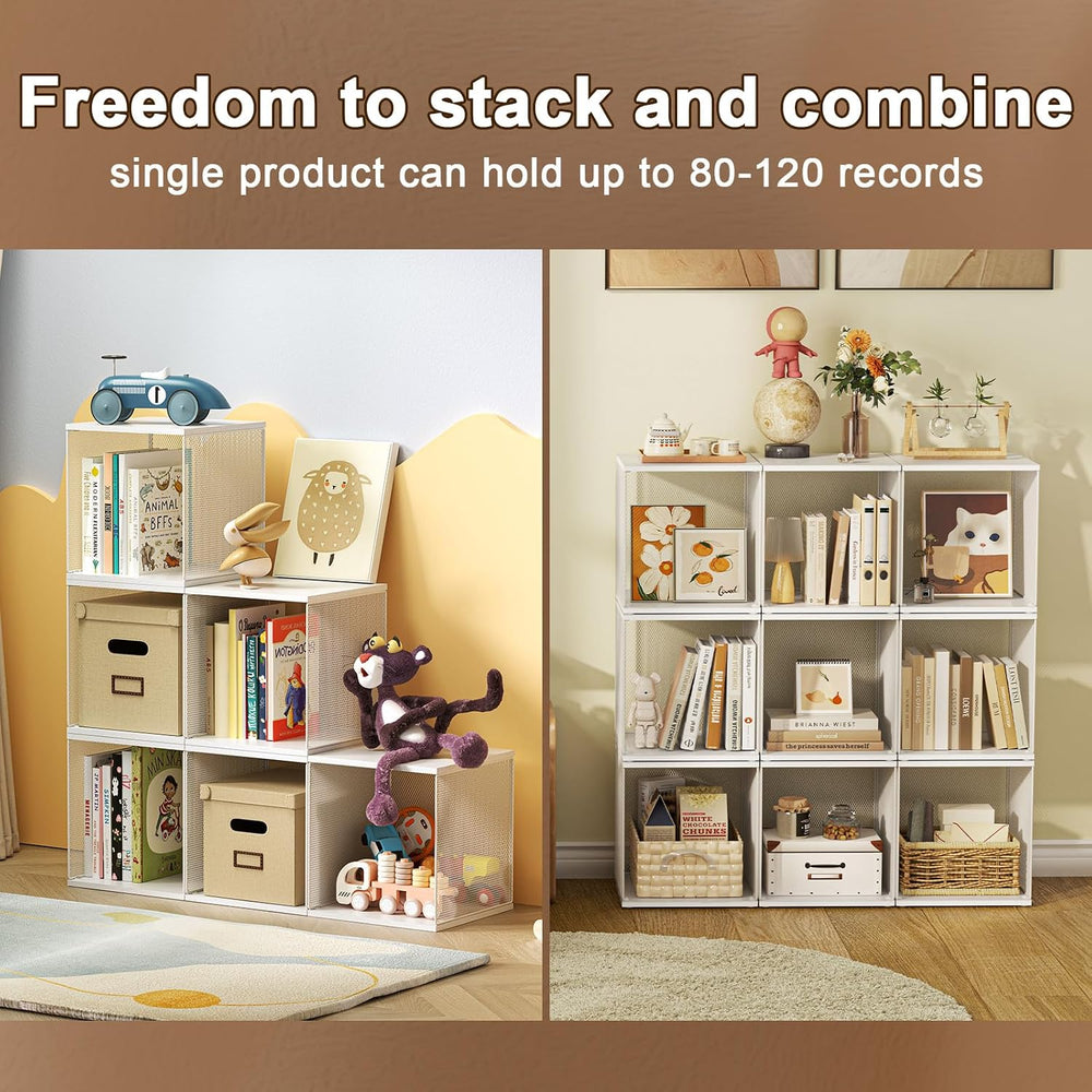 Dmevkic 2 Cube Organizer Bookshelves DIY Variable Stackable Cube Storage Orga...