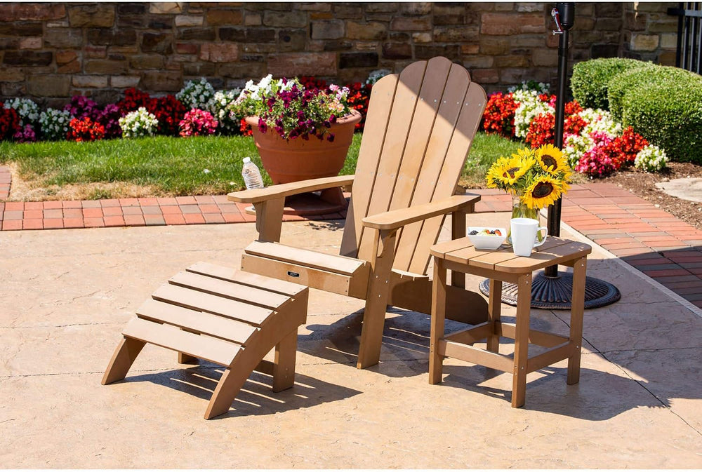 Island Retreat Ez-Care Tek-Wood™ Adirondack Ottoman - Teak
