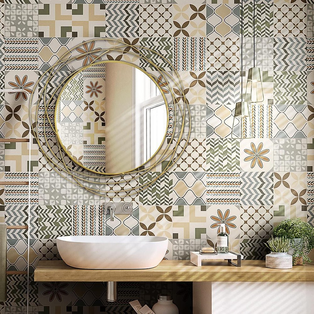 ironsmithn 26.8 Inch Round Gold Dressing Mirrors for Wall