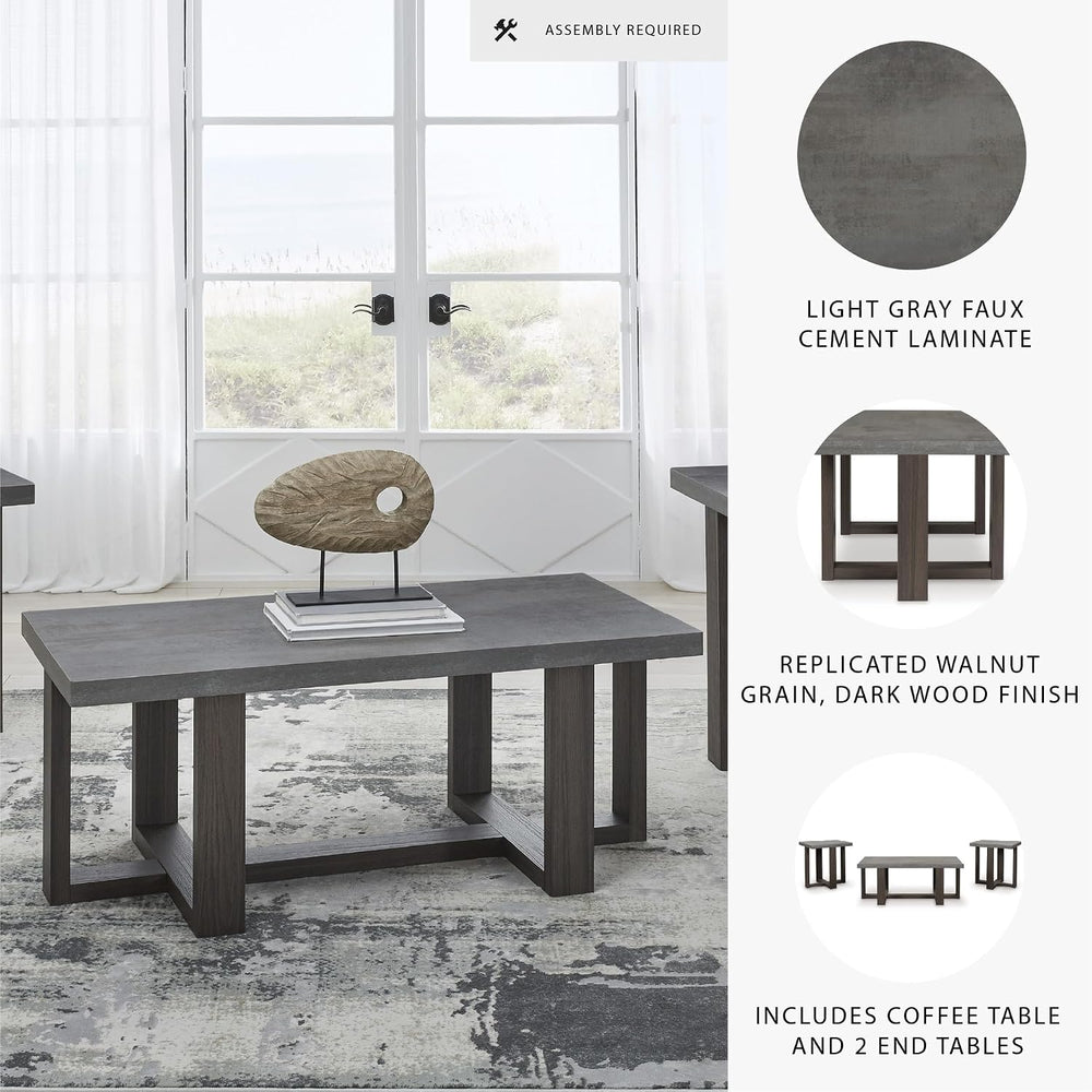 Signature Design by Ashley Dynnford Industrial Water Stain Resistant Table, S...