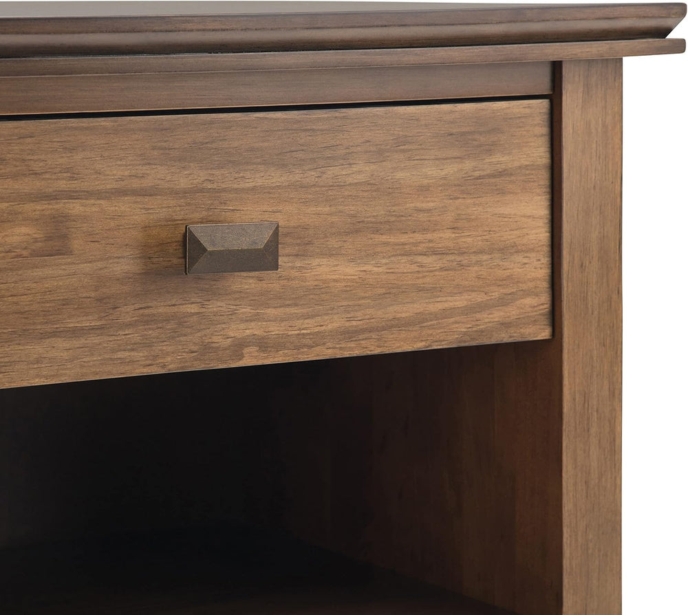 SIMPLIHOME Artisan Solid Wood 24 inch Wide Transitional-Style Bedside Nightst...