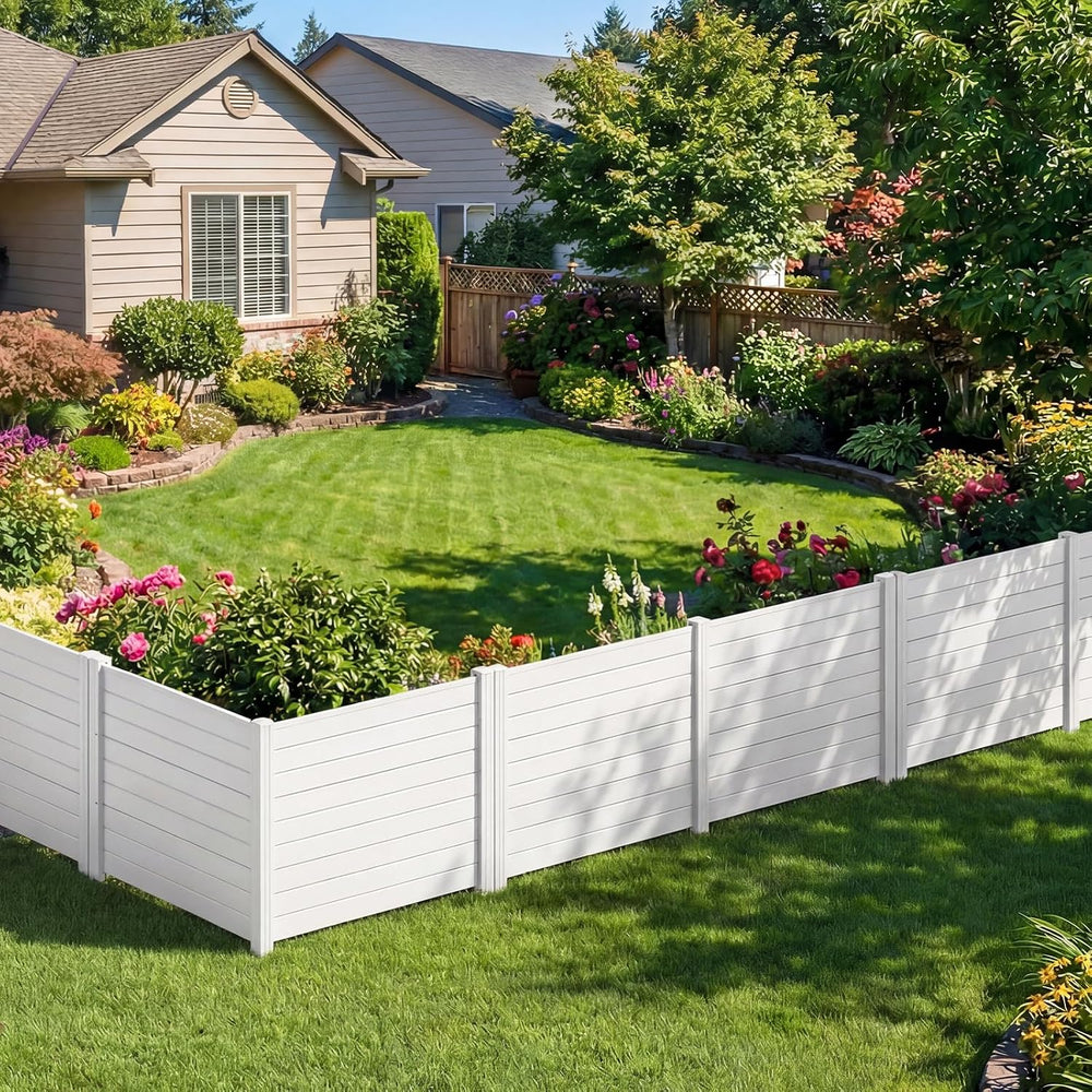 S AFSTAR 4 Panels Outdoor Privacy Fence, 48” x 38” Air Conditioner Fence with...