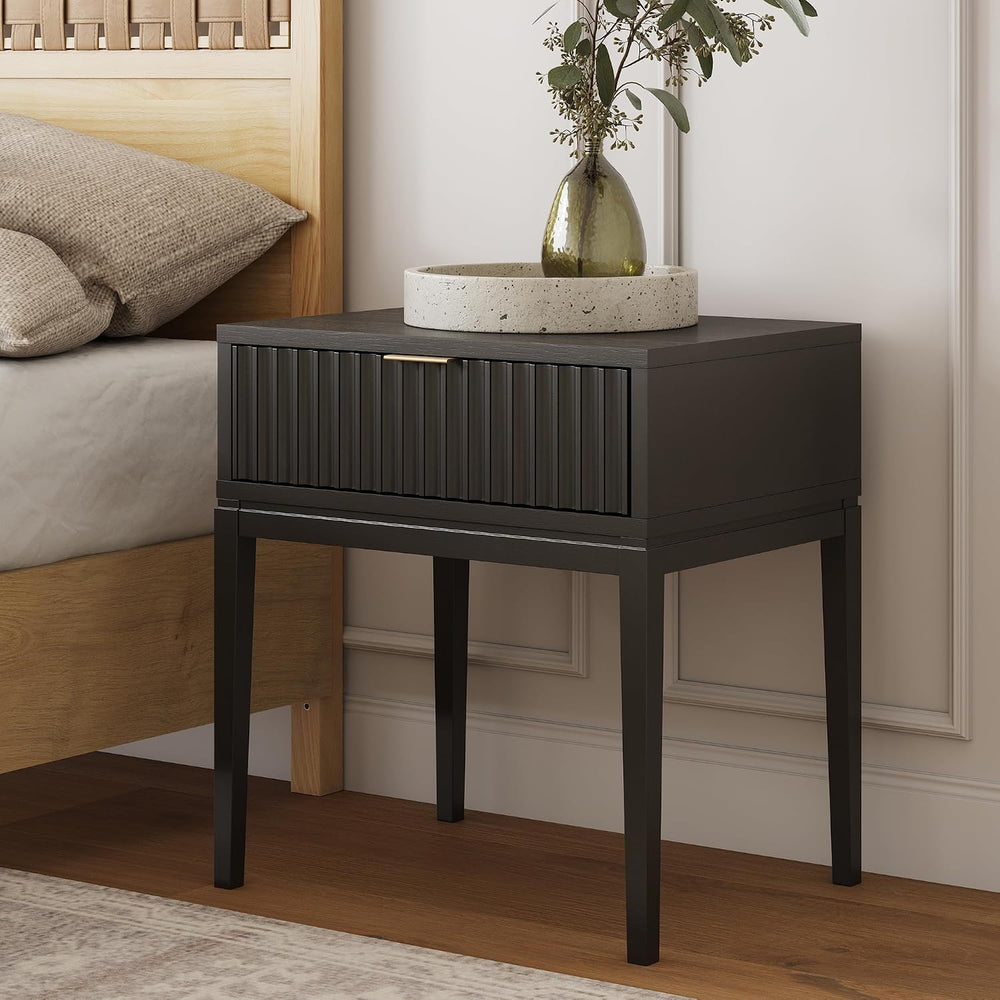 Nathan James Jasper Boho Side Table, Solid Wood Bedroom Nightstand or Bedside...