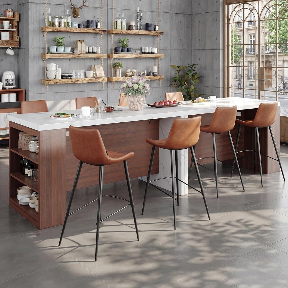 61" Kitchen Island Table with Storage, Counter Height Dining Table, Waln...