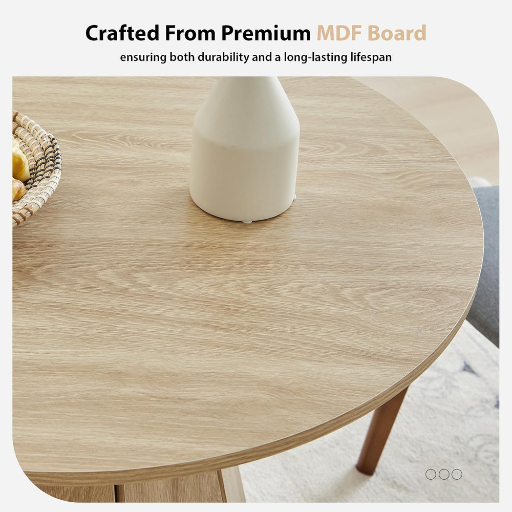 31.5" Round Dining Table for 2-4 People, Modern Small Kitchen & Dini...