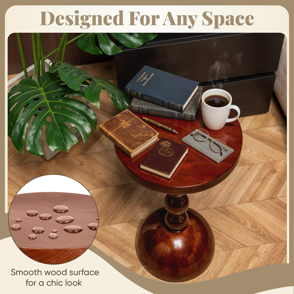 Wooden Side Table for Small Spaces, Drink Table, Mini Side Table, Little Tiny...