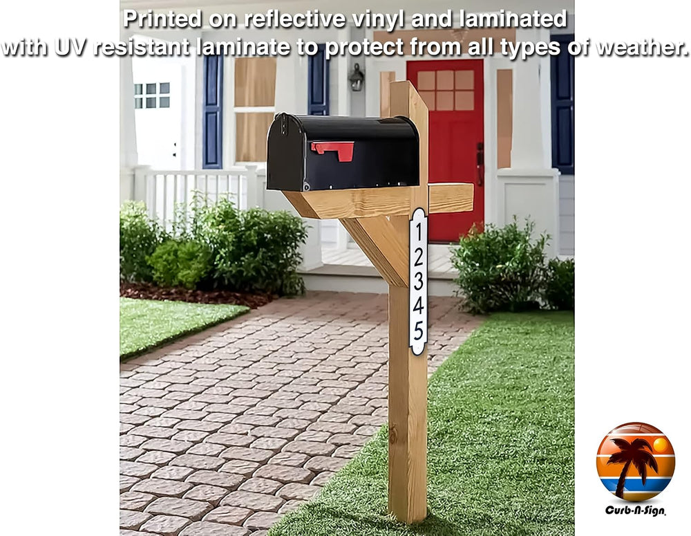 Curb N Sign Mailbox Numbers Plaques - Made of Aluminum Composite Material - S...
