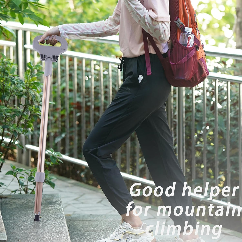 Cane with Seat 2-in-1 Portable Walking Stick with Seat for Men & Women Fo...