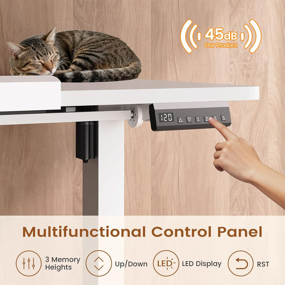 SEDETA 47 x 24 Inches Electric Standing Desk, 180° Tiltable Mobile Rising