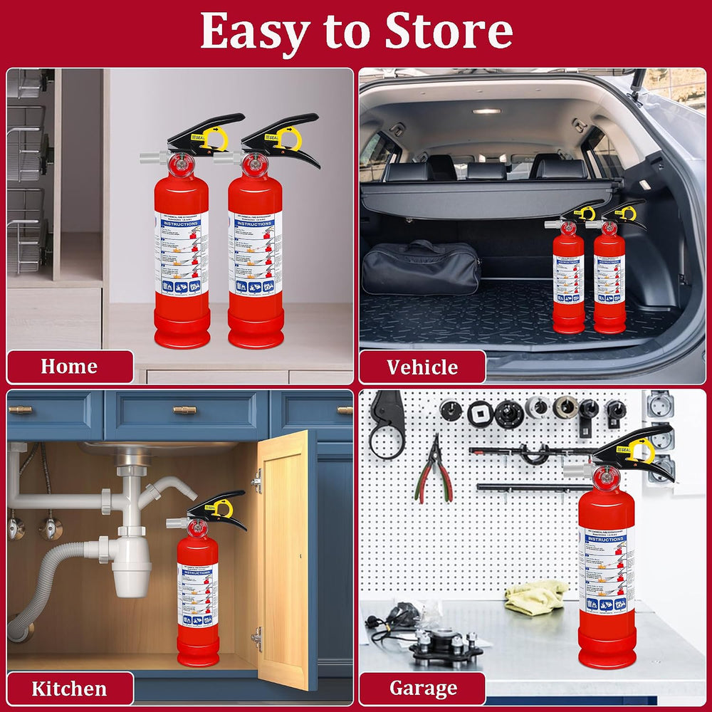 6-Pack Fire Extinguisher for Home, 2.5 lb 1-A:10-B:C Rated Dry Chemical Fire ...