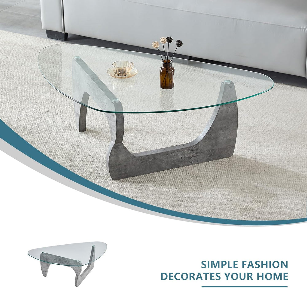 Btrpily Wooden Coffee Table - Modern Marble Coffee Table, Contemporary, Styli...