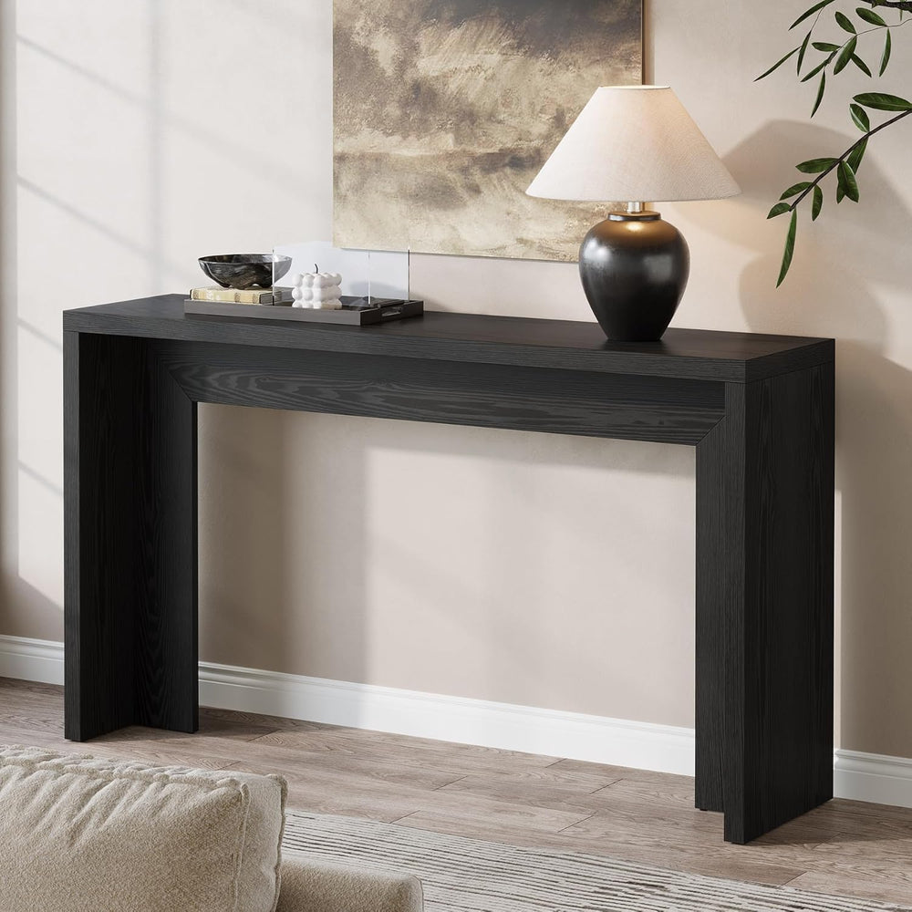 Tribesigns 55-Inch Farmhouse Console Table, Wooden Couch Table Behind Sofa wi...