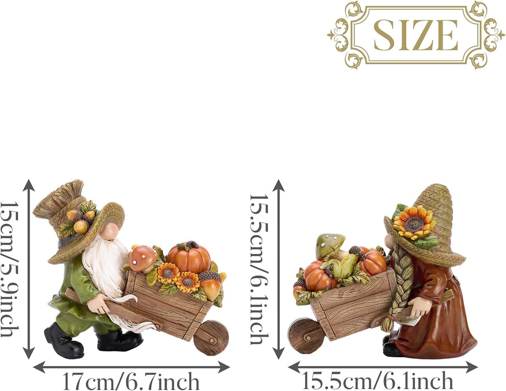 Valery Madelyn Fall Decorations for Home, 2 Pcs Fall Gnomes Decor for Table I...