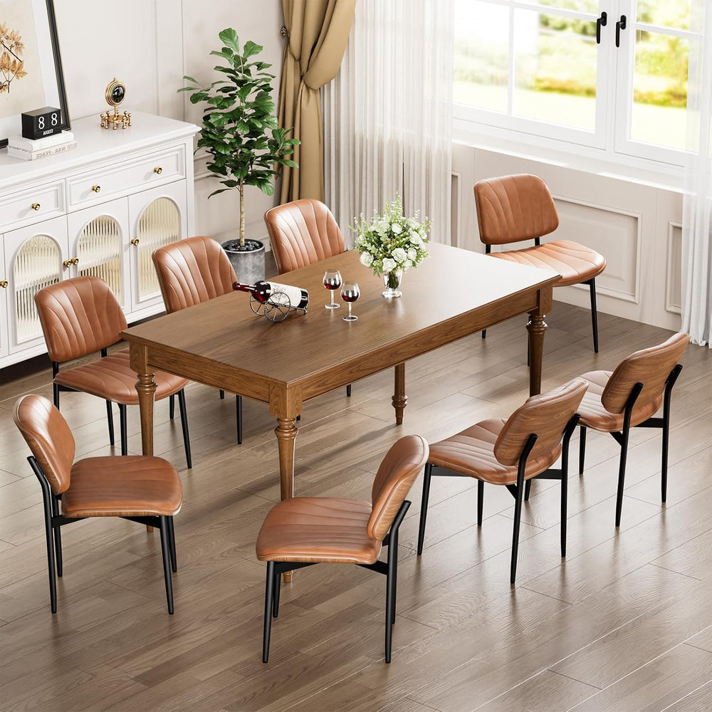 YaFiti Dining Chairs Set of 2, Mid Century Modern PU Leather Kitchen Chairs |...