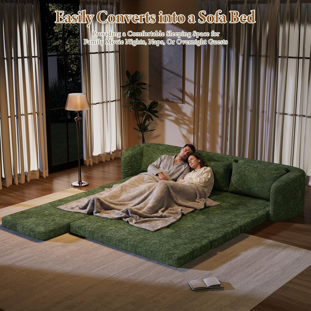 Vesgantti 110.2" Modular Sectional Sofa with Curved Armrest, 6 in 1 Conv...