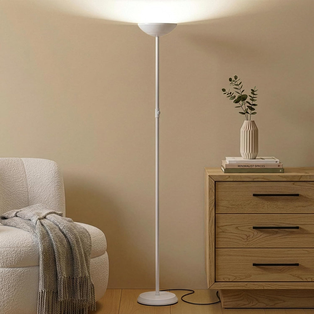Brightech SkyLite LED Floor lamp, Torchiere Super Bright Floor Lamp for Livin...